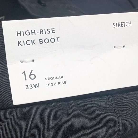 NWT AE | Stretch High-Waisted Kick Boot Trouser In Black (16/33W) - Picture 5 of 10